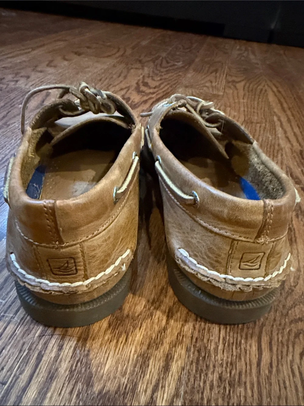 Sperry Top Sider Men's wide Brown Leather Boat Shoes